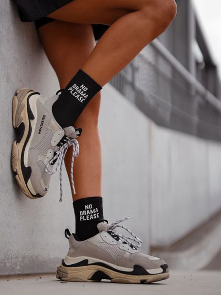 Skarpetki damskie NO DRAMA PLEASE 0200.147, Kolor Czarny, Rozmiar 37-41