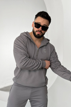 BLUZA MĘSKA BG HOODY | SZARY