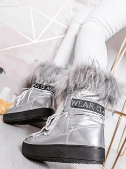 Damskie śniegowce srebrne HY801-19
