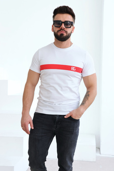 T-Shirt męski BG Red | biały