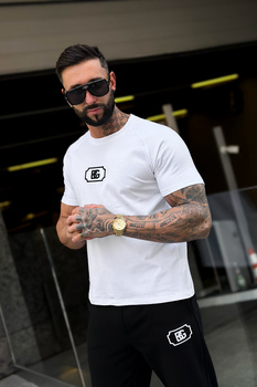 T-SHIRT MĘSKI BG BUMP | BIAŁY