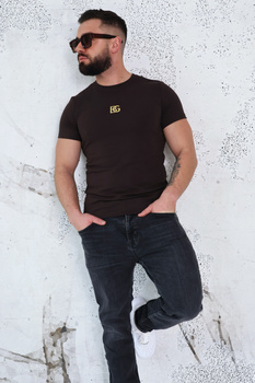 T-Shirt męski BG Pray | gorzka czekolada