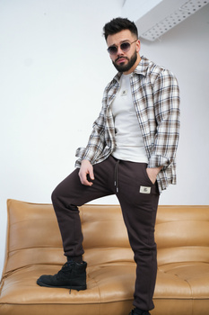 Koszula męska BG Pattern | krem