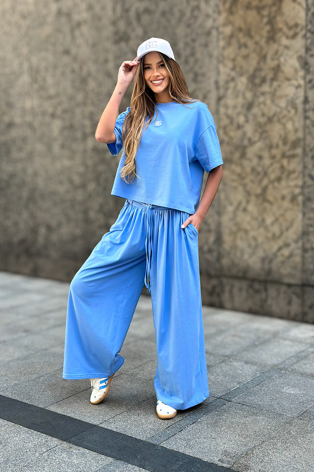 SPODNIE DAMSKIE BG MORNING | NIEBIESKI