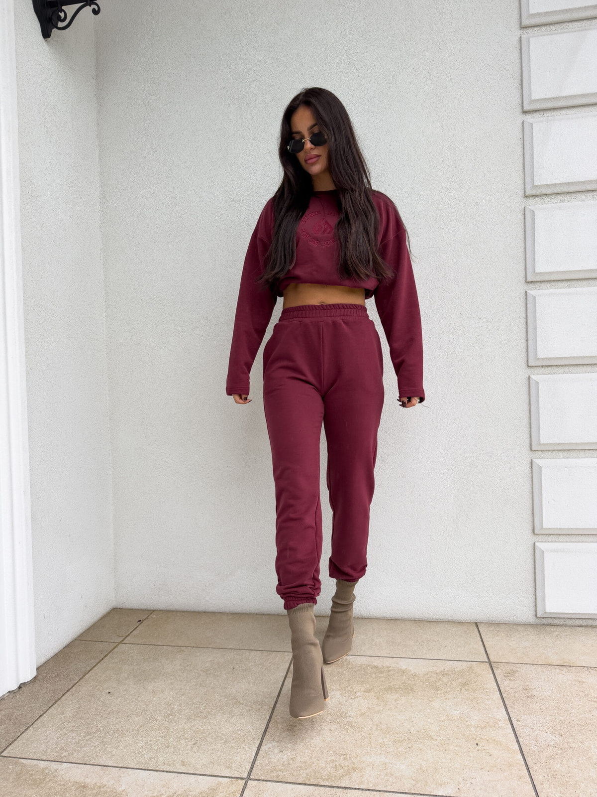 Komplet LOUIS - bordowy