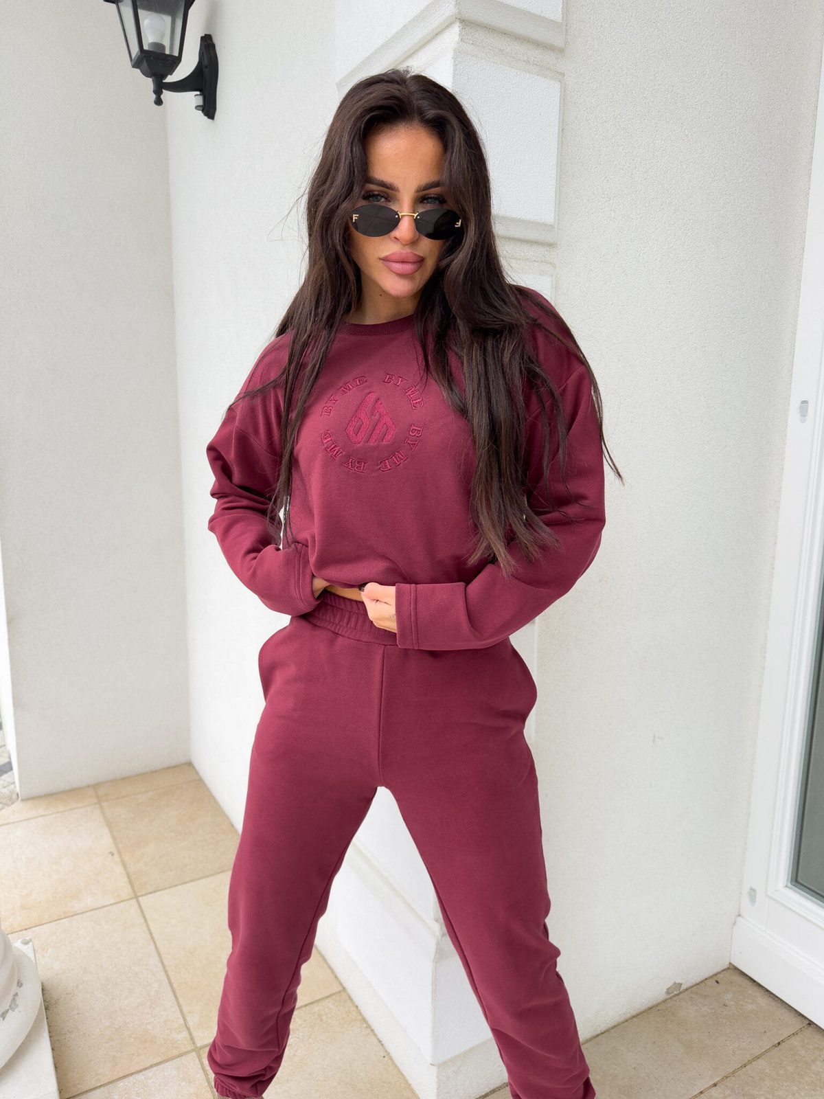 Komplet LOUIS - bordowy