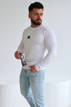 T-Shirt longsleeve męski BG Trust | biały