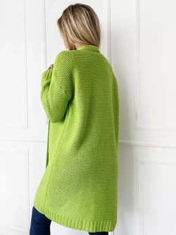 Damski kardigan limonkowy 42220LIM