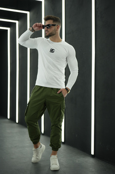 LONGSLEEVE MĘSKI BG TRUST | BIAŁY