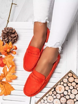 Damskie mokasyny pomarańczowe M500-3