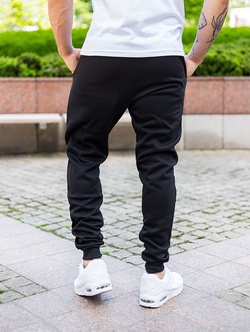 Spodnie męskie dresowe czarne XW01-03