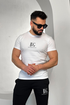 T-SHIRT MĘSKI BG RAVE | BIAŁY