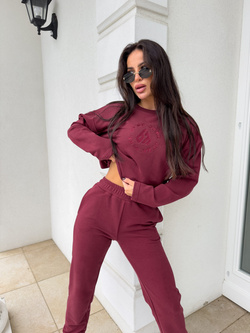 Komplet LOUIS - bordowy