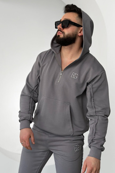 BLUZA MĘSKA BG HOODY | SZARY