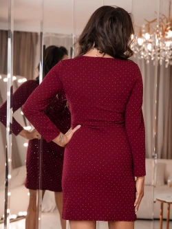 Krótka sukienka z marszczeniem Carmen