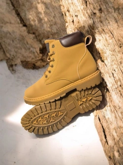 Męskie ocieplane camelowe trapery TL230-32