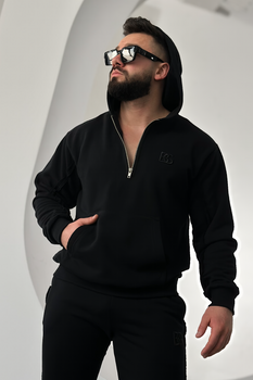 BLUZA MĘSKA BG HOODY | CZARNY