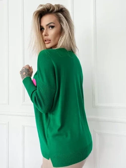 Damski sweter zielony 152302Z