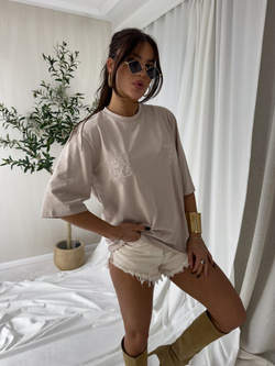 T-shirt LOWE – jasny beż