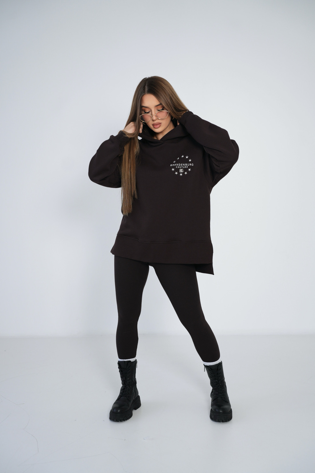 Bluza damska BG Cloud | gorzka czekolada