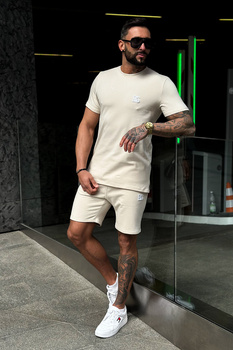 T-SHIRT MĘSKI BG BOND | BEŻOWY