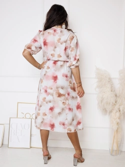 Wzorzysta sukienka midi Paris