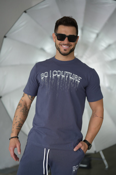 T-SHIRT MĘSKI BG MOOD | JASNY GRANAT