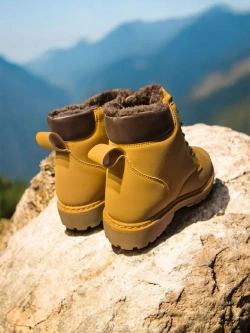 Męskie ocieplane camelowe trapery TL230-32