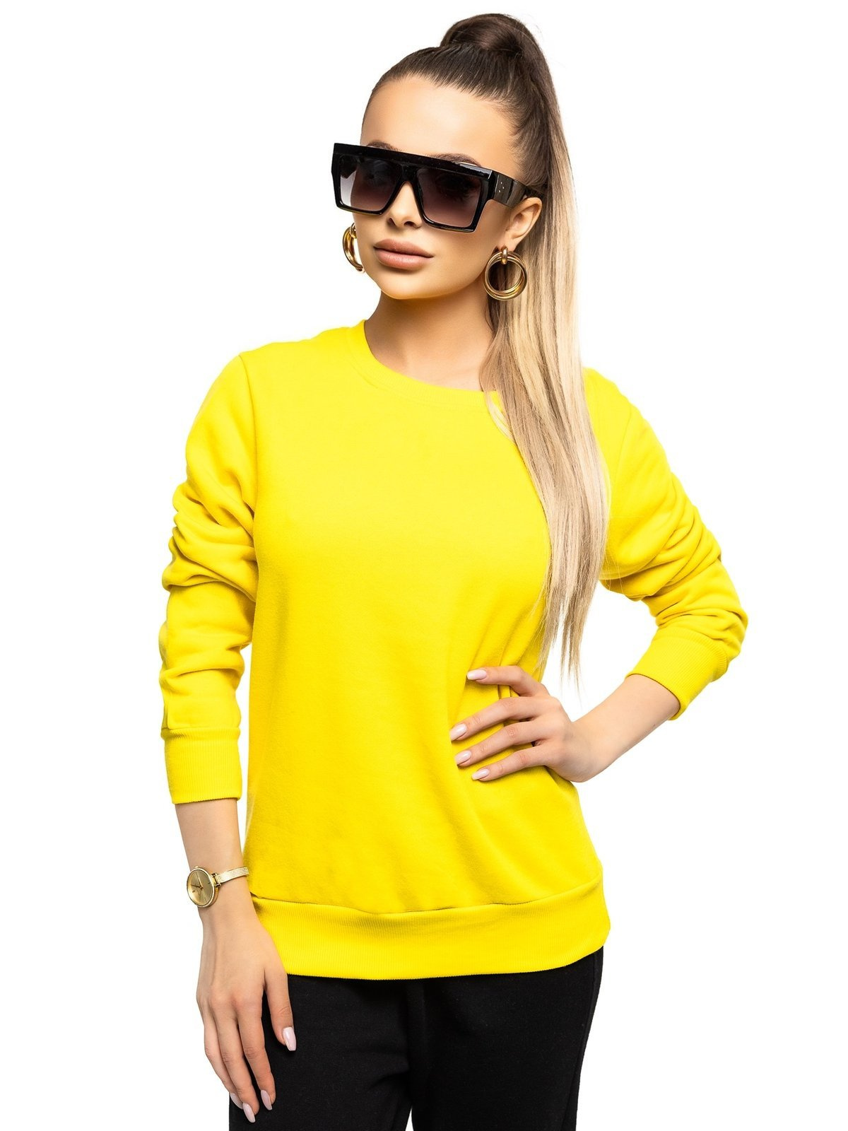 Bluza damska żółta W01-33