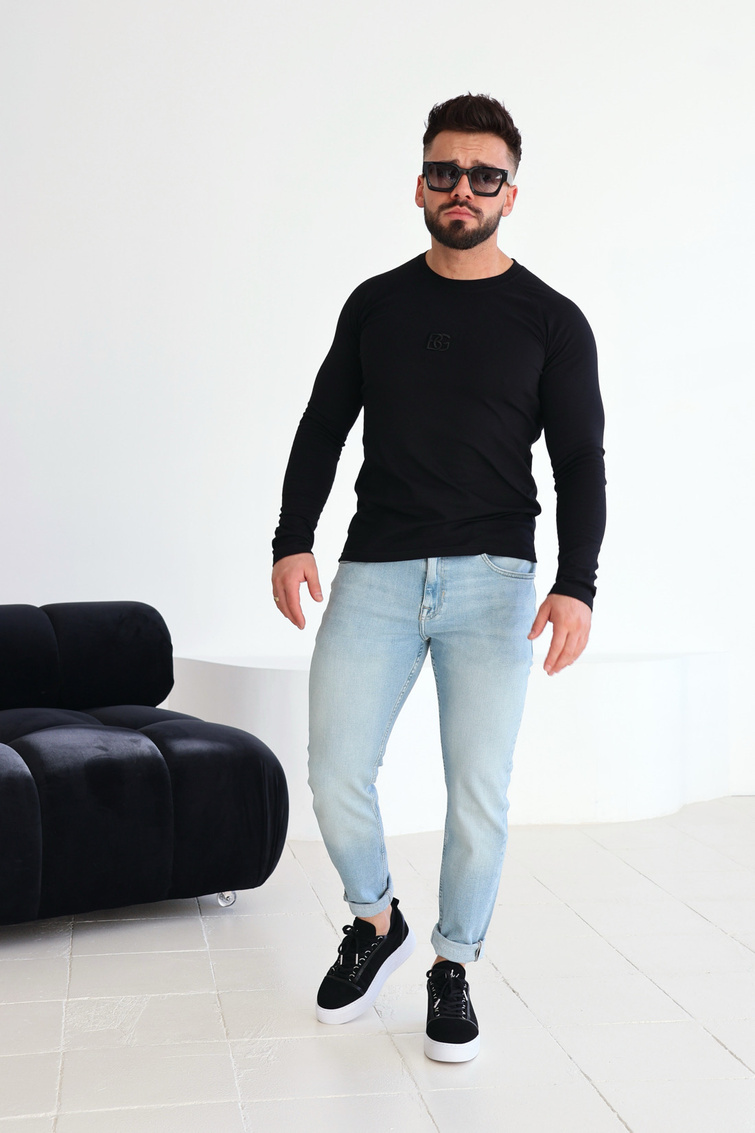 T-Shirt longsleeve męski BG Trust | czarny