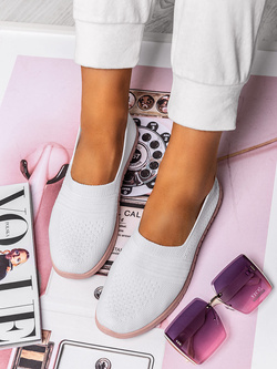 Damskie biało-różowe buty sportowe DD220-9