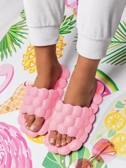 Damskie różowe klapki Bubble BB100R