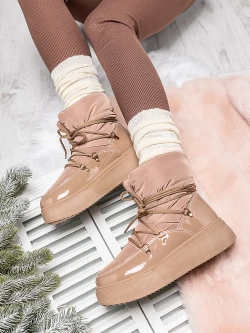 Damskie śniegowce brązowe HY855-65