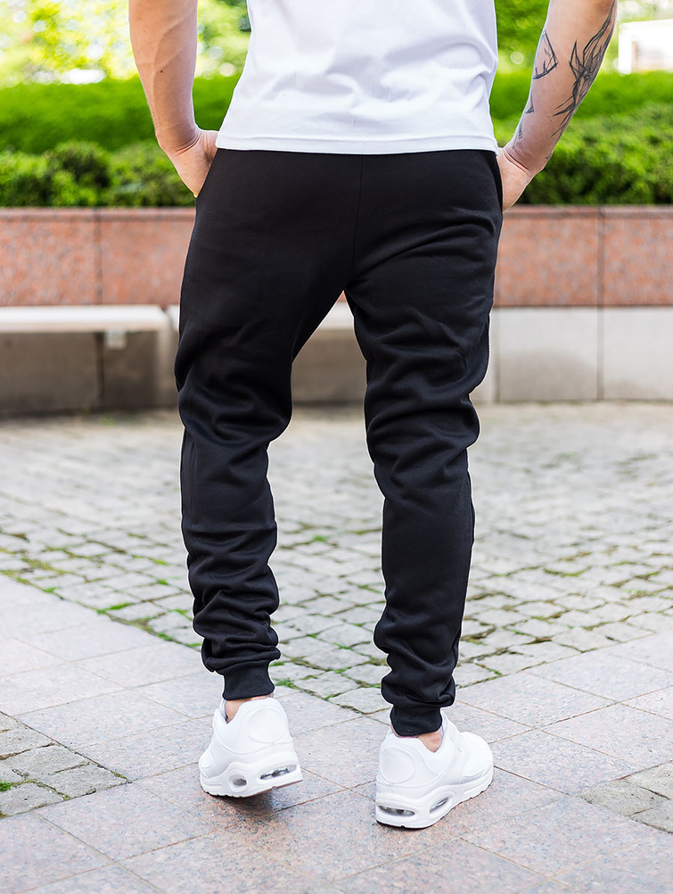 Spodnie męskie dresowe czarne XW01-03