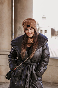 Damski zestaw czapka+komin toffee Teddy set 003