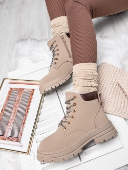 Damskie ocieplane piaskowe trapery TL227-26