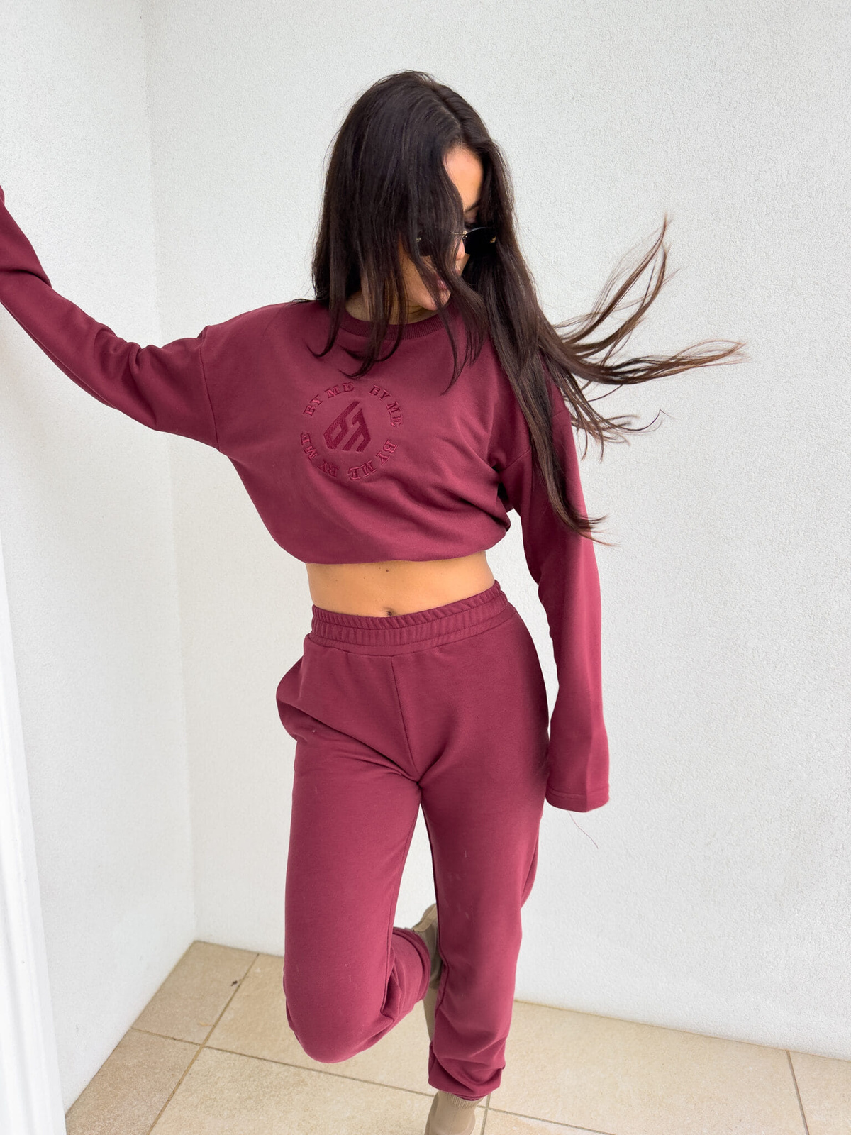 Komplet LOUIS - bordowy