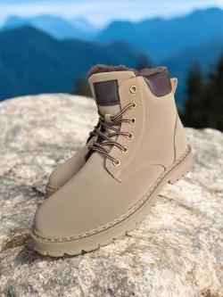 Męskie ocieplane beżowe trapery TL230-8