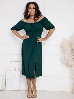 Sukienka hiszpanka midi z rozcięciem Ida