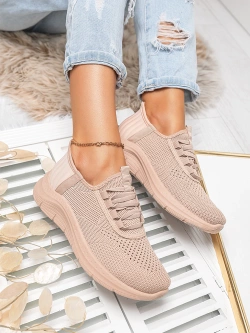 Damskie buty sportowe ciemnobeżowe PDJ269-63