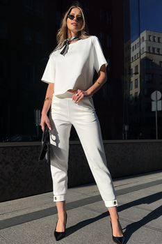 KOMPLET DAMSKI BG VELVET | BIAŁY