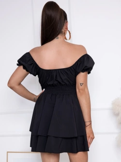 Krótka sukienka hiszpanka z falbanką Selena