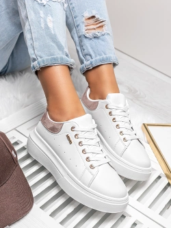 Damskie buty sportowe biało-beżowe TL601-9-39