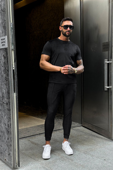 T-SHIRT MĘSKI BG SILK | CZARNY