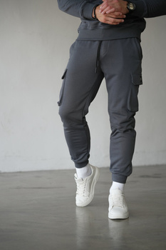 SPODNIE MĘSKIE BG TRACK | GRAFIT