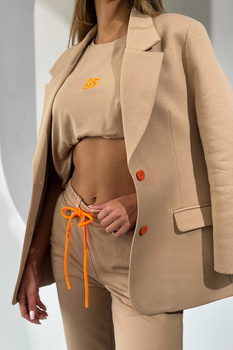 T-SHIRT DAMSKI BG WATCH ME | BEŻ