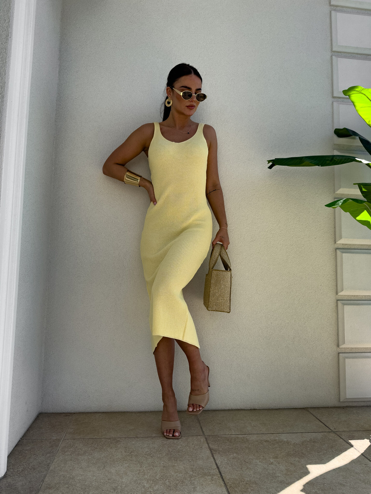 Sukienka SAONA - bananowa