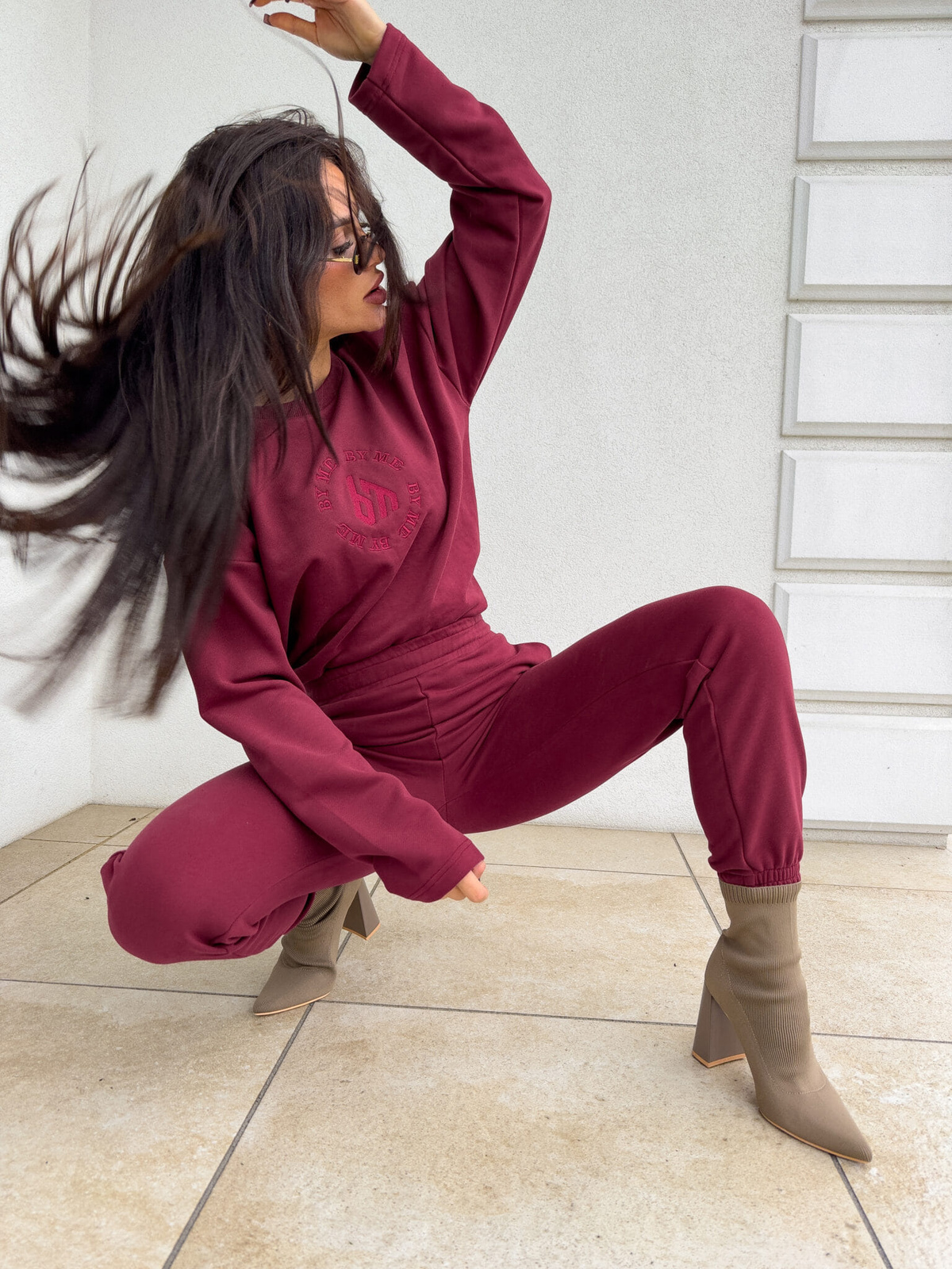 Komplet LOUIS - bordowy