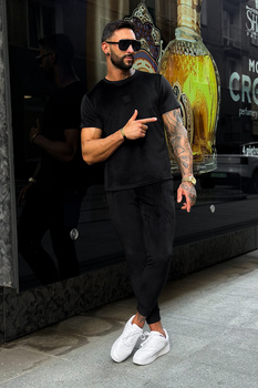 T-SHIRT MĘSKI BG SILK | CZARNY