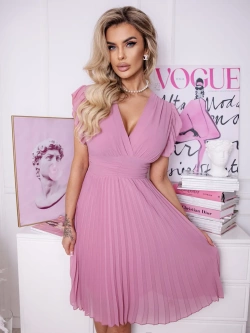 Plisowana sukienka midi Zoe